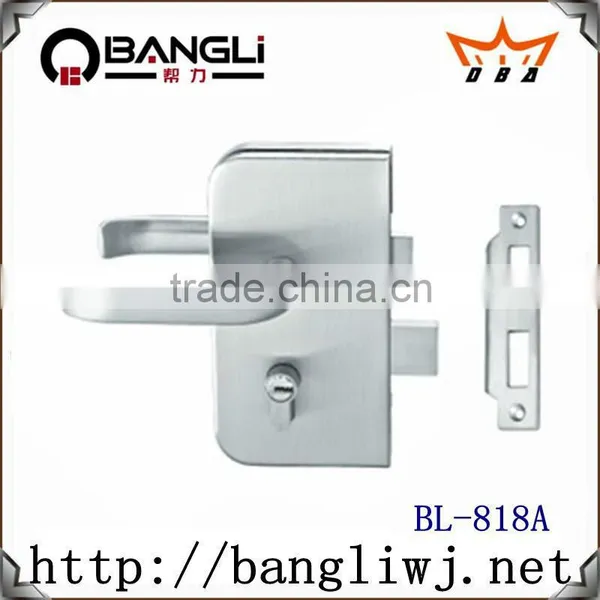 Zinc-alloy Glass Door Lock With Handle Suitable for Toughened Glass Door