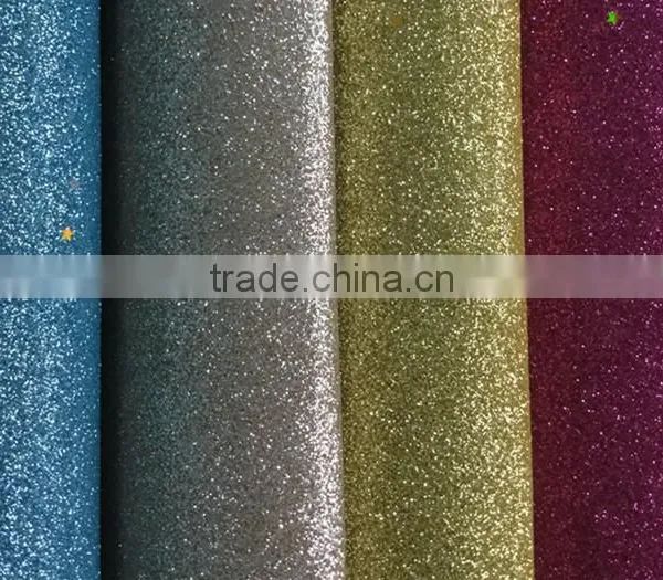 Shinny Glitter Polyurethan Synthetic PU Leather With TC Backing for Shoes Upper