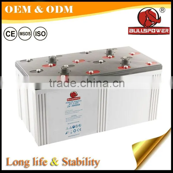 Renewable Energy Telcom Battery 2V 2000Ah 6fm20 Industrial Stationary Battery photo-2