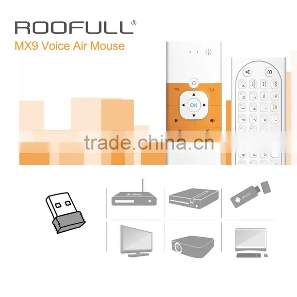 2.4Ghz MX9 Air Mouse With Voice Function For Android TV Box Windows 8 MAC From ROOFULL photo-2