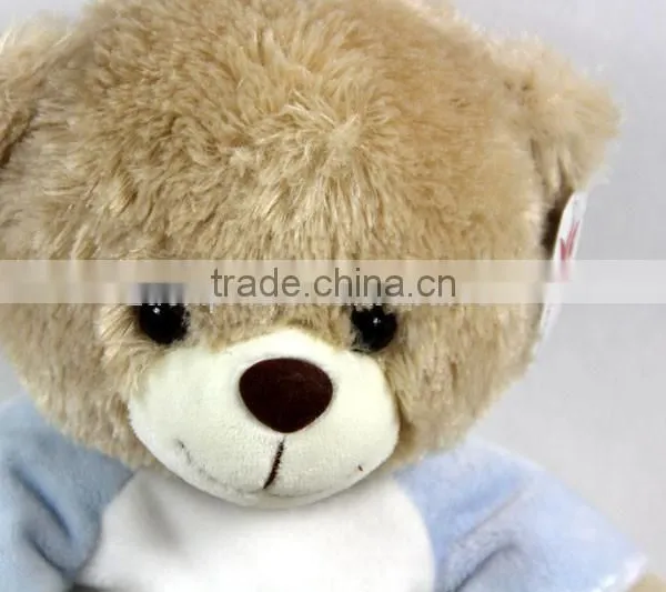 Luckiplus Hot Sale First Class Adorable Icecream Cloth Bear Pink and Blue Safe Technology Toy For Kids photo-6