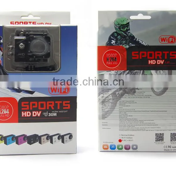 Wifi Mini Waterproof Sports Action Camera 2.0" LCD Full HD 1080P 12MP 170 Wide Angle Lens Video Recorder With IR Remote Control photo-5