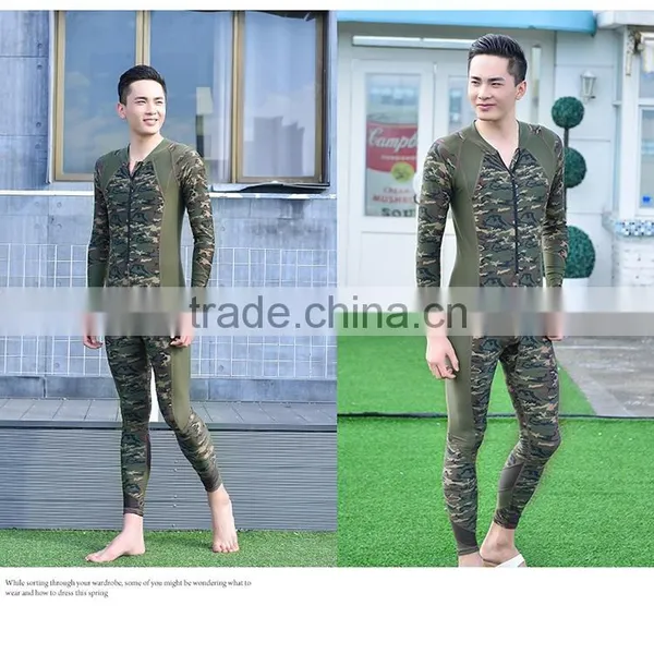 5mm Mens Spear Fishing Camo Scuba Dive Rash Guard 2 Piece Yamamoto Neoprene photo-5