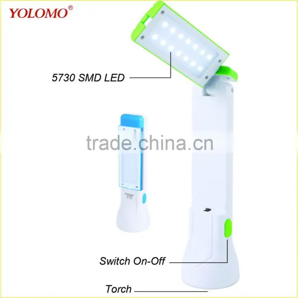 Portable Double Function Table Lamp Desk Light With Torch Light Flashlight photo-2