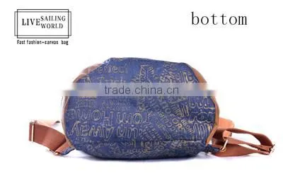 Hottest Vintage Style With Printing Ladies Canvas Backpack photo-5