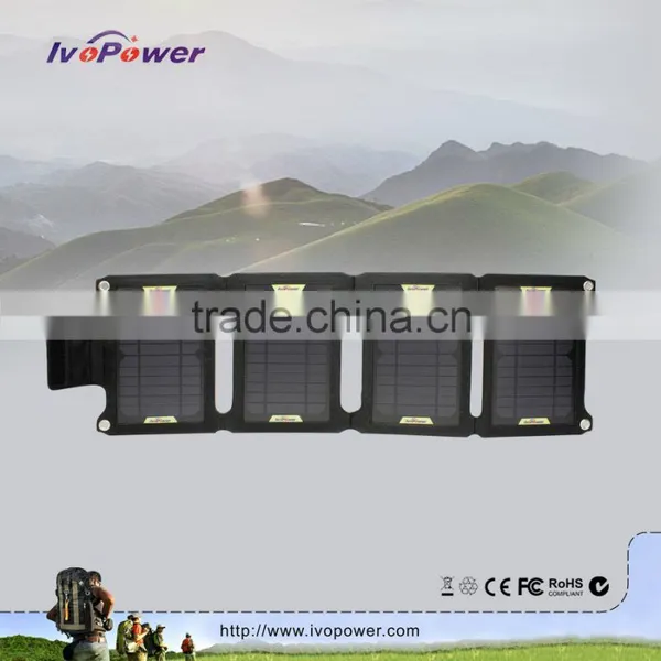 Factory High Quality 14W Foldable Solar Charger For Mobile Phone photo-3
