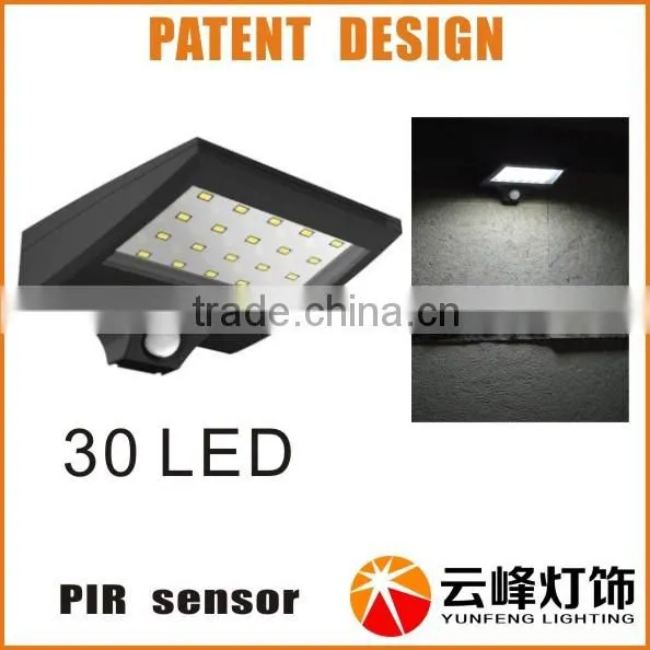 2015 New Patent Design Solar Wall Flood Light With PIR Sensor photo-2