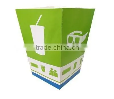 Custom Printed Disposable Paper Popcorn Boxes
