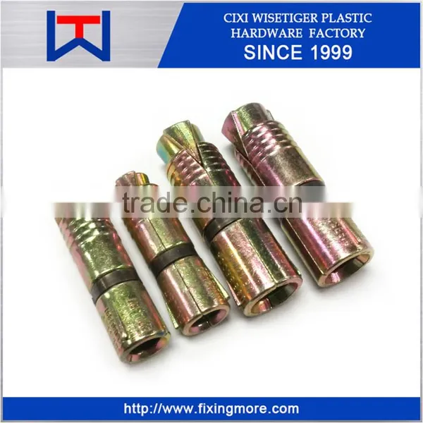 Yellow Zinc Alloy Double Expansion Shield Anchor Made in China