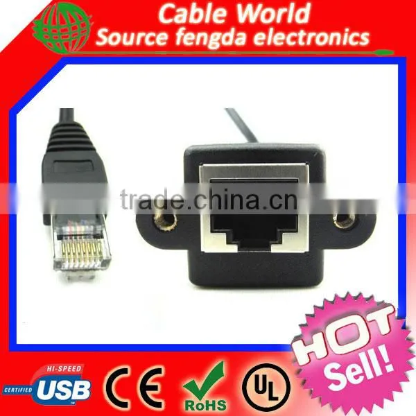 RJ45 Panel Mount Cable Male to Female