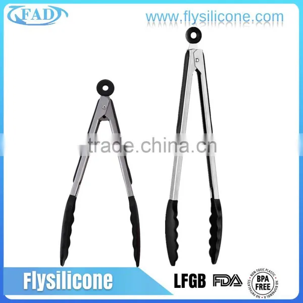 Utensils Cooking Tools Silicone Non-stick Kitchen BBQ Tools Food Tongs photo-5