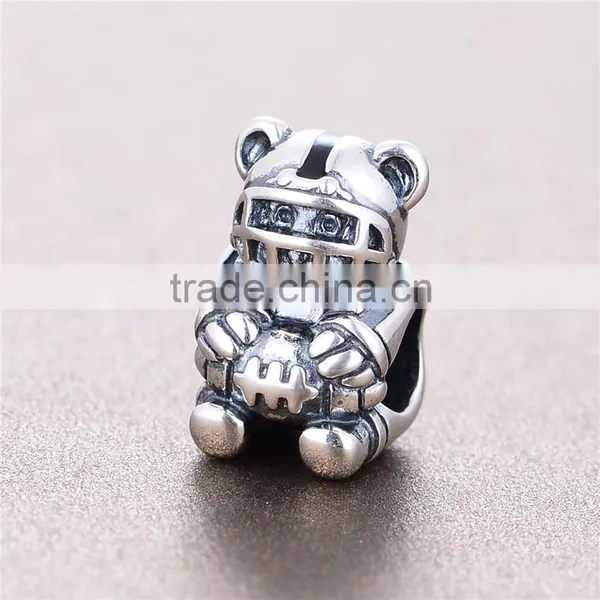 Diy Charms 925 Sterling Silver Baseball Charms Bracelet Beads photo-2