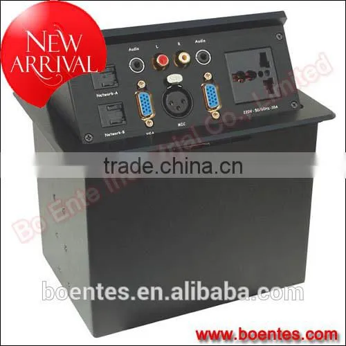 Tabletop Hydraulic Pop Up Power Socket With Bottom Connection for Office AV Solutions photo-5