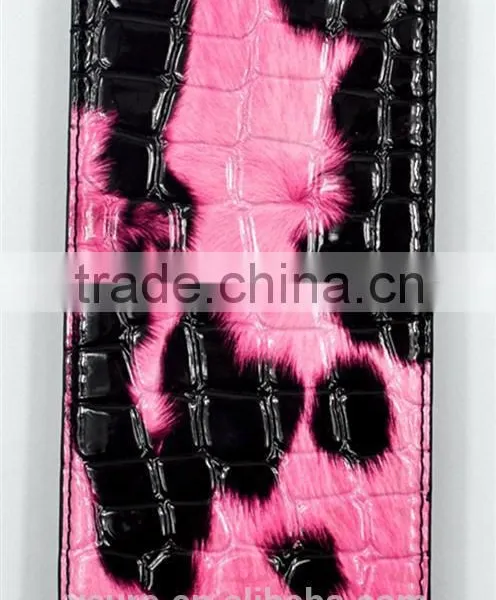 Pink Crocodile Pattern Top Grade Flip Wallet Leather Phone Case For ZTE Grand X Max+ With Plaid Pattern Lining photo-2