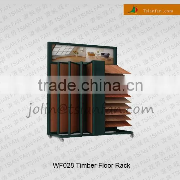 WF028 Timber Flooring Stands Rubber Floor Paint / Page Turning Type Rack photo-2