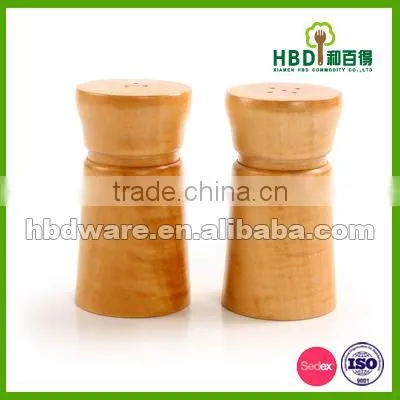 Hot Products Rubber Wood Salt And Pepper Shaker Set Wholesale photo-3