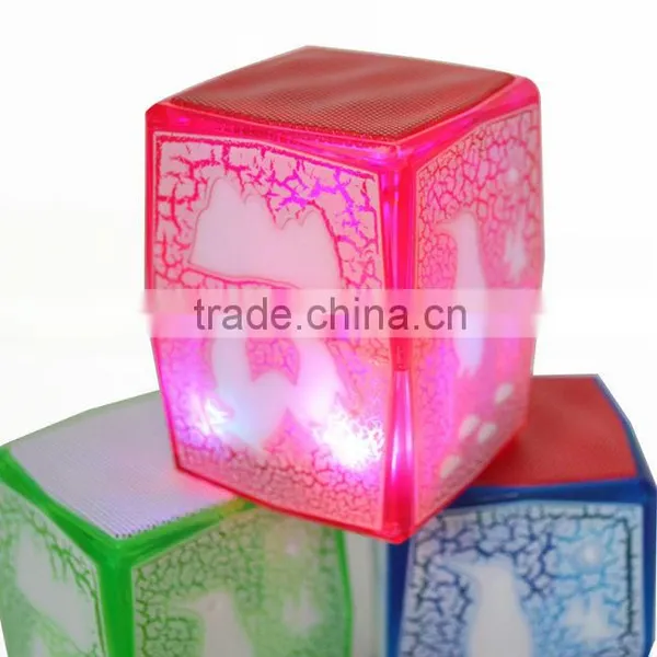 JY26 Mini Cube Chargeable Speaker With Colorful Light photo-3