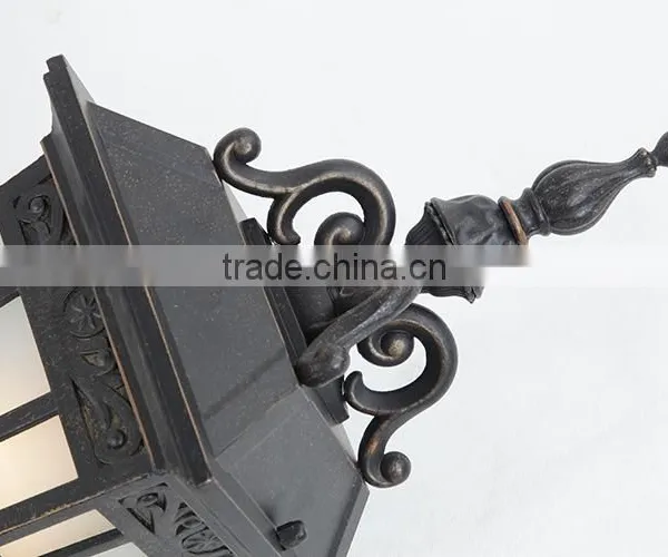 Light Outdoor Pendant, Black With Satin-Etched Cased Opal Glass photo-2