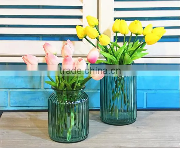 Royal Blue Mini Glass Vases Wedding Centerpiece photo-3