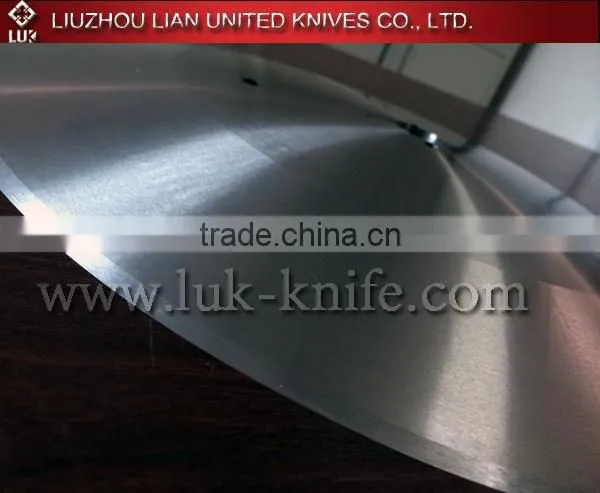 370mm big ciruclar fabric dish knife cutting knife blade/1.2379 D2 material polish buff cutting dish blade