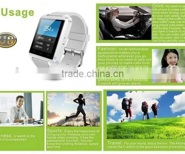 Hot Cheap Smart Watch U8 Popular Colors Touch Screen Android Smart Watch China Best Smart Watch Phone photo-5