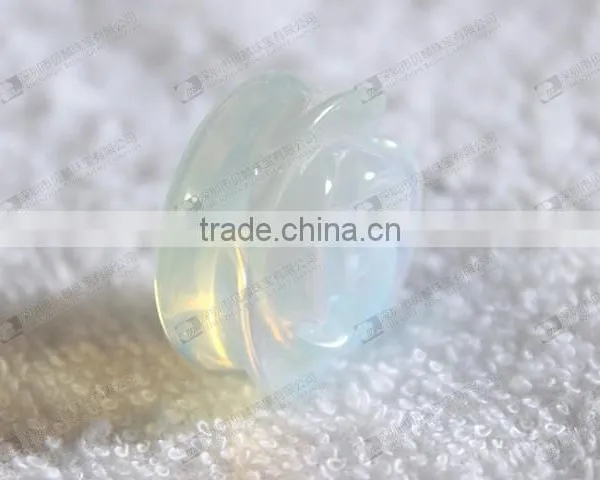 Carved Flower Gemstone Ear Plugs photo-4