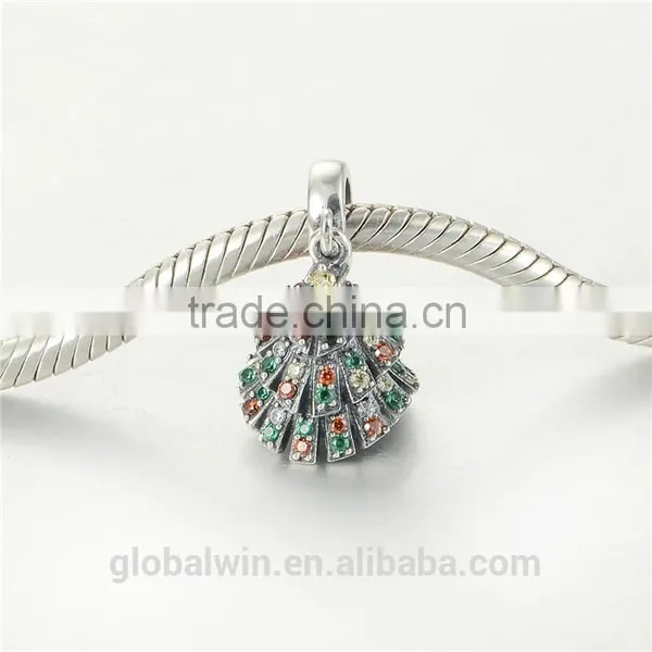 Christmas Tree Charm Me Products Charms European Charm Bracelet Necklace 100% Real 925 Sterling Silver S212 Aaa Cubic Zirconia photo-3