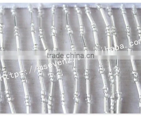 High Quality 9.5cm Width Nylon Handmade Beaded Custom Ribbon Fringes photo-4