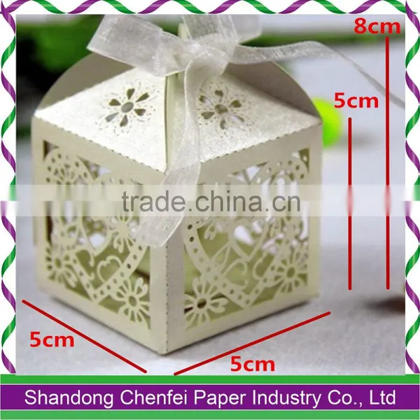 Candy Color Laser Cut Wedding Favor Boxes