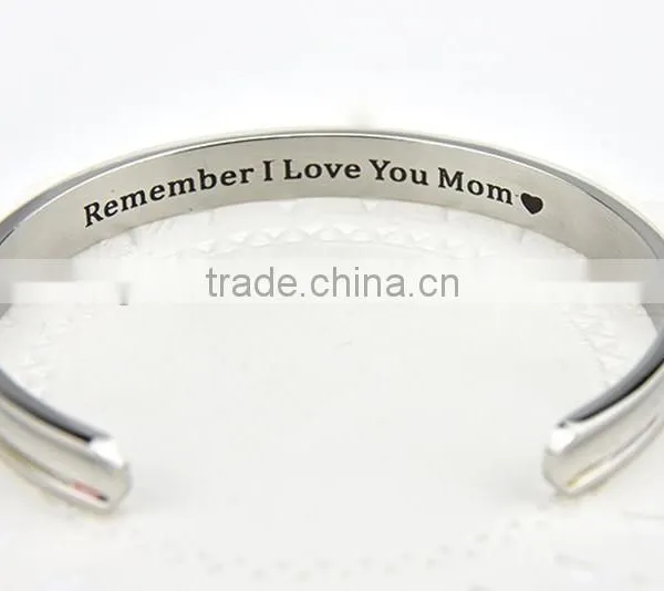 Top Selling White Gold Plated Stainless Steel Bangle Bracelet photo-3