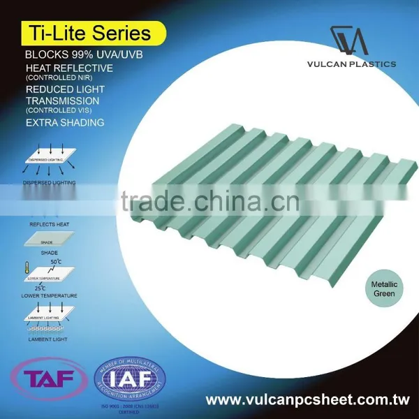 Plastic Polycarbonate Silver Laminated Sheet (Ti-Lite Metallic Green Series) photo-3