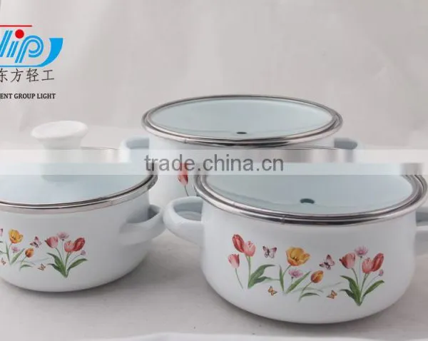 3 Pcs Mini Pot With Metal Cover Beautiful Decal photo-4