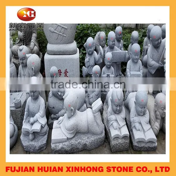 Natural Stone Carved Cute Little Monk for Reading Scripture photo-6