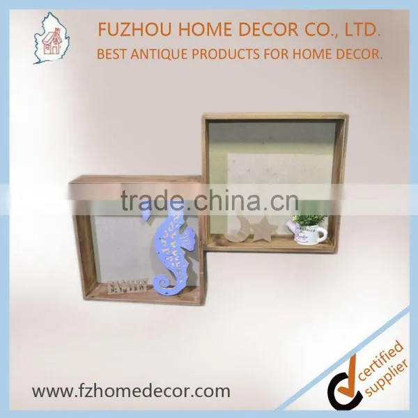 Top Sell Wooden Wall Shelf With Cube Shape for Wall Decoration and Storage photo-2