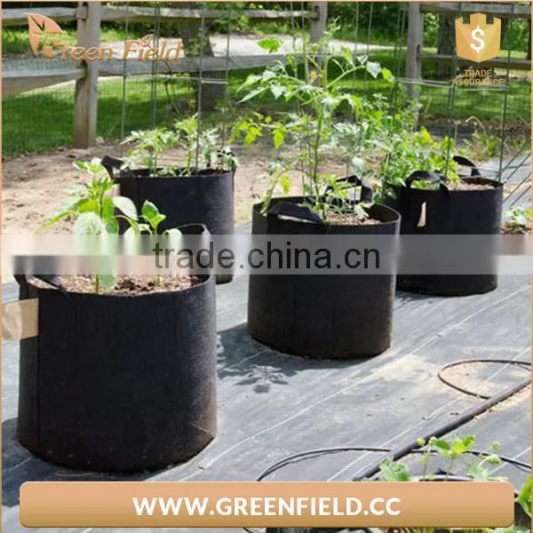 Round Felt Grow Bag Garden Black Felt Round Planters With Handles photo-3