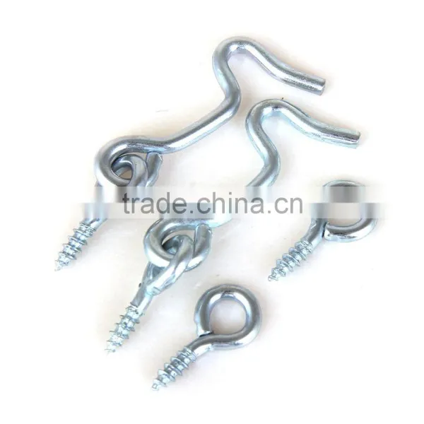 Safety Gate Zinc Plated Hook With Screw Eyes-2-pack photo-4