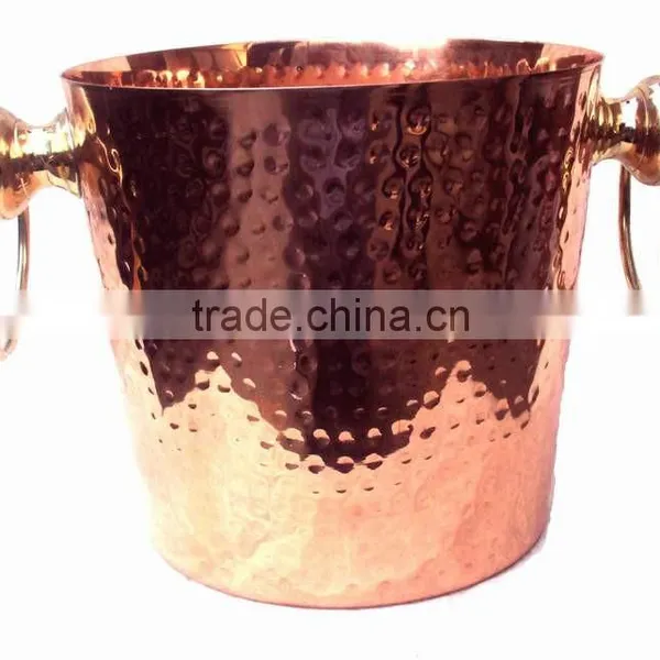 BPA FREE SOLID COPPER ICE BUCKET, 100% PURE COPPER WINE COOLER