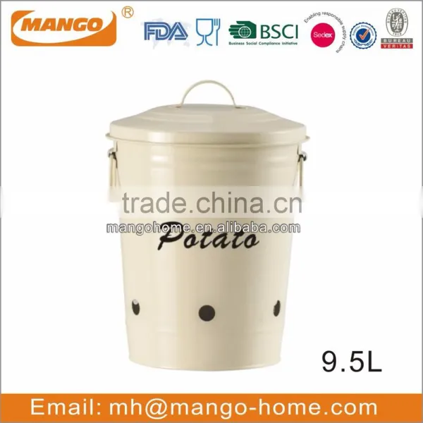 White Powder Coating Metal Food Storage Bin photo-2