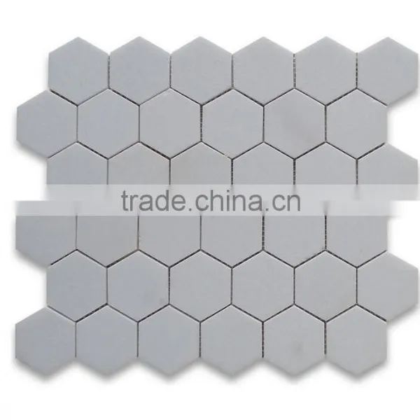 Kitchen Backsplash Handmade Light Grey Concrete Hexagon Tiles