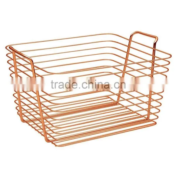 Kitchen Pantry Bath Wire Basket Tote With Handle photo-2