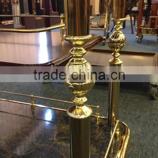 Luxury Stainless Steel Three Layers Liquor Trolley Food Trolley Service Trolley C-55 photo-6