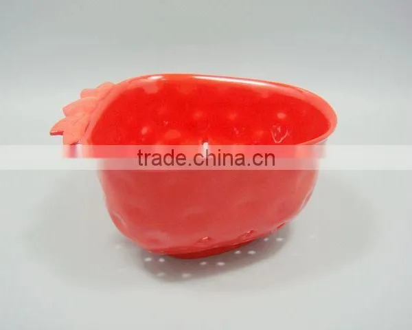 Red Color Strawberry Shaped Melamine Colander photo-2