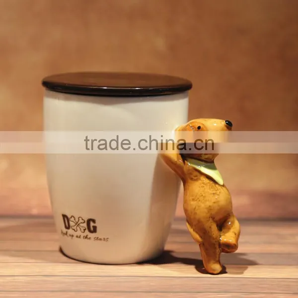 3D Animal Handle Coffee Mug With Lid photo-5