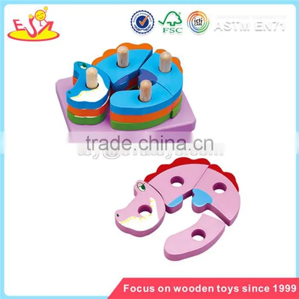 Wholesale Diy Creative Baby Wooden Dog Shape Puzzle Toy Funny Wooden Dog Shape Puzzle Toy W13D032 photo-4