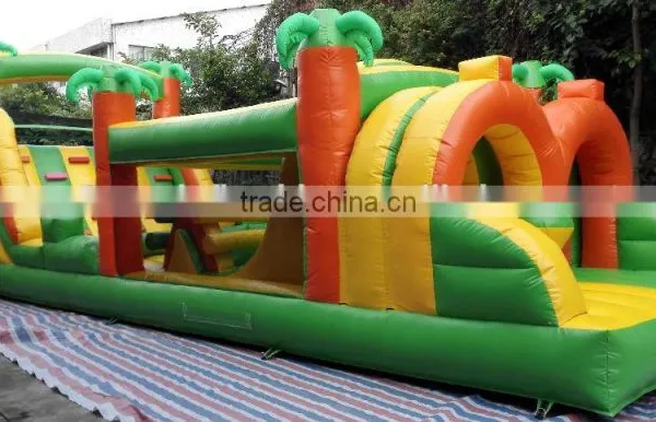 100 Foot Inflatable Obstacle Course Bounce Houses Inflatable Fun Run for Rent photo-2