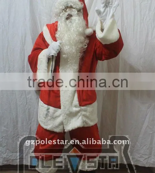Christmas Santa Claus Costume High Quality Fur