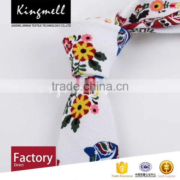 Custom New Fashion Digital Printed Cotton Linen School Tie photo-5