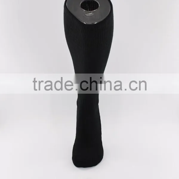 Black Nylon Knee High Soccer Wholesale Socks Men photo-2