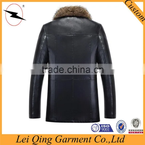 New Fashion Real Black Fur Jackets for Men photo-2