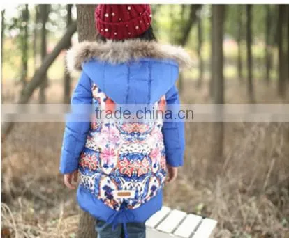 Two Pieces Long Winter Coat for Fancy Girl Children Frozen Coat for Winter photo-2